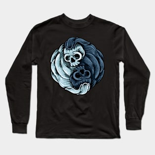 Yin Yang Skull Long Sleeve T-Shirt